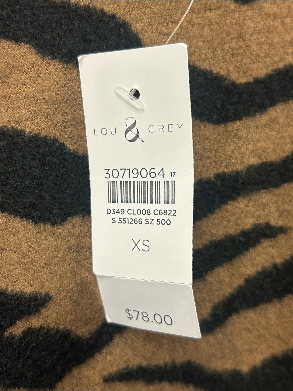 Brown and Black Zebra Print Sweater Dress NEW with Tags XS - Picture 3 of 6